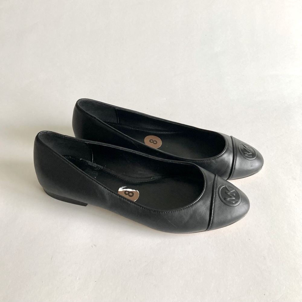 Michael Kors Black Genuine Leather Ballet Flats size 8